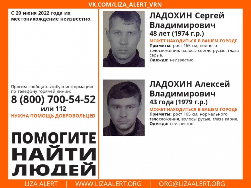 Двое братьев бесследно исчезли в Воронежской области