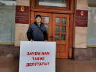 Одиночные пикеты против депутатов и «Единой России» провел воронежский зоозащитник
