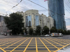 Вафельную разметку обновили на пересечении улиц в Воронеже