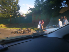 На Грамши в Воронеже байкер снес перебегавшего дорогу пешехода