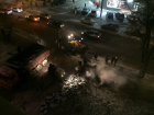 Воронежцы сообщили о суровой укладке асфальта в снег