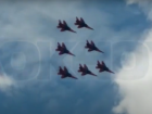 Пролет 7 истребителей над Воронежской областью сняли на видео
