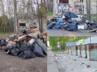 Мамы с колясками ходят возле стихийной свалки в Воронеже