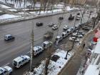 Скопление полицейских машин заметили на левом берегу Воронежа