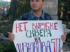 Воронежцы провели пикет против застройки сквера на Лизюкова
