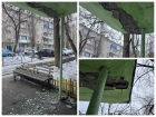 Козырек над подъездом обрушился второй раз за год в Воронеже