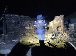 Опубликовано видео с места взрыва газа в доме в Воронежской области – два человека погибли 