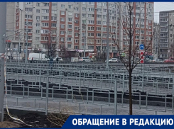 Железную жуть в шесть рядов сняли на месте дублера Московского проспекта в Воронеже 