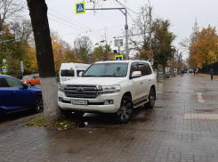 Land Cruiser показал царские привычки под окнами суда в Воронеже