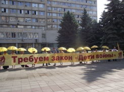 Воронежские эсеры провели пикет у областного парламента с требованием принять закон Дети войны