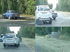 «Да что с ним не так?»: безумие на воронежской дороге снял пораженный свидетель ДТП 