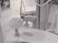 Появилось видео, как неизвестный мужчина громил магазин в ночь перед его открытием в Воронеже