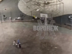 Спорт во мраке попал на видео в Воронеже