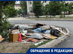 Мусорная свалка образовалась у ворот воронежской школы