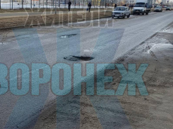 Об опасной дыре предупредили воронежских автомобилистов