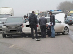 На трассе «Воронеж – Новоронеж» произошло ДТП: столкнулись 4 автомобиля