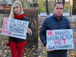 Родители вышли на одиночные пикеты против дистанционки в Воронеже