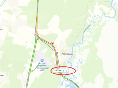 10-километровая пробка образовалась на выезде из Воронежа