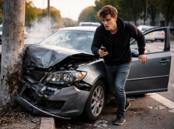 Воронежец хотел эффектно подкатить к девушке, но влетел в столб 