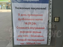 Цены на парковку возле воронежского гипермаркета взлетели из-за игры «Факела»