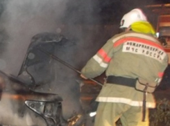 В Воронежской области сгорел «Мерседес»