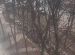 Исход школьников из Воронежа сняли на видео 