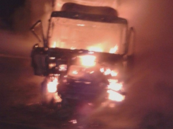 В Воронежской области грузовик на трассе М-4 сгорел из-за неисправности