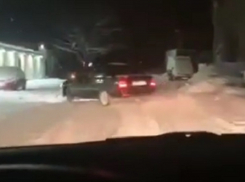 Безумную езду на «Приоре» сняли на видео в Воронеже 