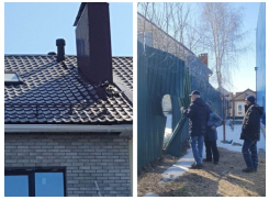 Появились фото частных домов, пострадавших от атаки украинских БПЛА в Воронеже 