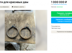 Странные серьги за миллион рублей продают в Воронеже 