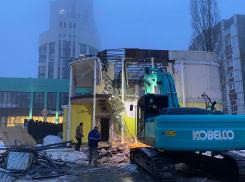 Опубликовано фото с места сноса крупного кафе в Северном микрорайоне Воронежа