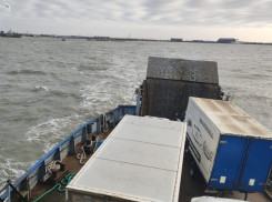 Воронежские дальнобойщики застряли в гигантской очереди на паром в Крым — зато с баней и полевой кухней