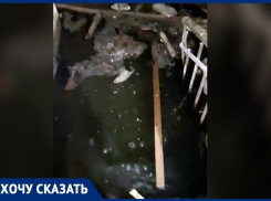 Дом на главной улице Воронежа погружается в фекальное озеро