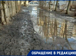 Грязевые топи в Воронеже стали непреодолимым препятствием для горожан