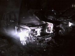 В Воронеже на Ломоносова сгорели два внедорожника