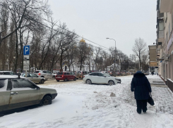 Кладбище грязного снега: рекордные осадки вытеснили машины с платных парковок в Воронеже 