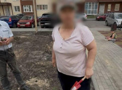«Дырки сделаю в голове»: буйная леди вырвала саженцы и набросилась на парня в Воронеже