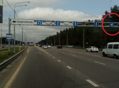 Знак-обманщик подставляет автомобилистов на федеральной трассе в Воронеже