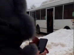 Последствия столкновения пассажирской маршрутки со столбом попало на видео в Воронеже