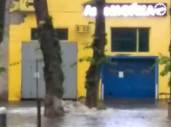 Потоп на автомойке в Воронеже попал на видео