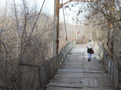 Ветхое состояние «популярного» подвесного моста показали под Воронежем 