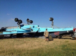 Опубликована видеозапись момента жесткой аварии бомбардировщика СУ-34 на аэродроме под Воронежем 
