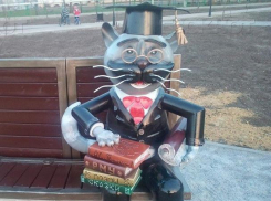 Кот ученый в виде арт-объекта появился в Воронежской области