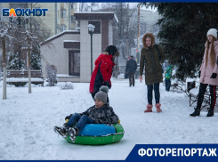 Как воронежцы с радостью встретили долгожданный снег