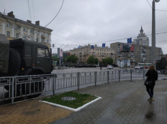 Скопление танков перекрыло движение в центре Воронежа
