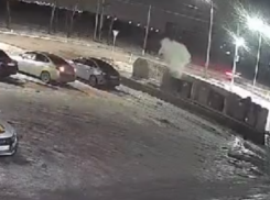 На видео попал неизвестный, устроивший взрыв под Воронежем