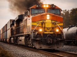 Грузовой поезд снес легковушку на ж/д переезде в Воронежской области