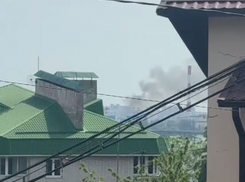 Масштабный пожар попал на видео на воронежском Машмете