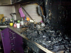 В Ленинском районе в квартире сгорела кухня