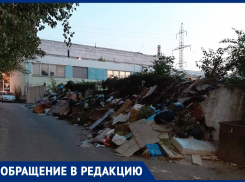 Аномальный выброс мусора образовал свалку перед жилым домом в Воронеже 